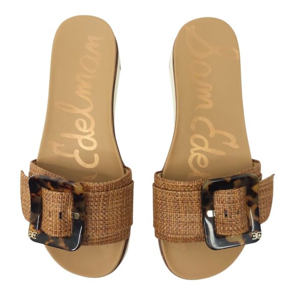 Sam Edelman Ariane Platform Sandals Womens Size 5.5 Tortoise Shell Buckle Slide - Picture 10 of 16